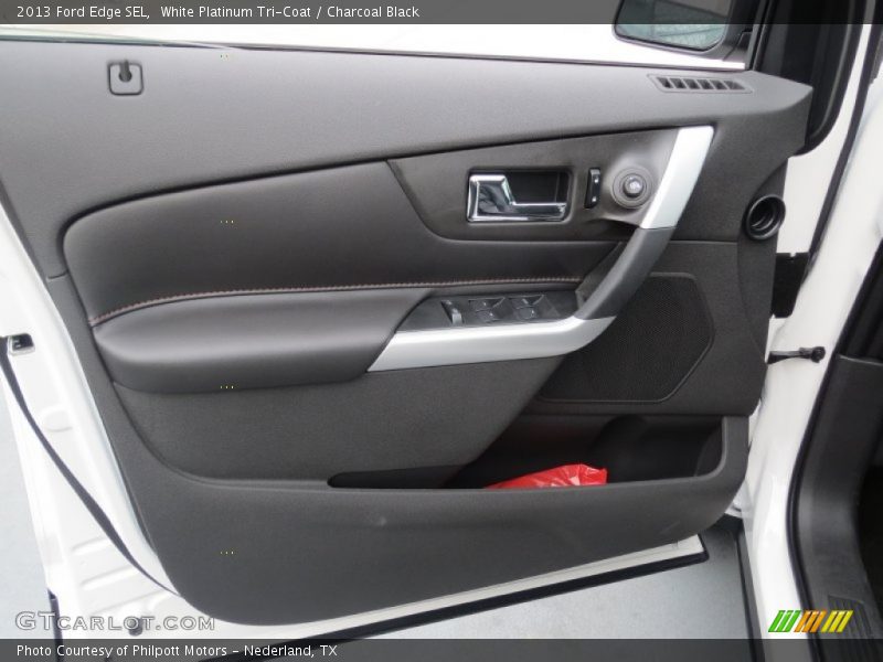 White Platinum Tri-Coat / Charcoal Black 2013 Ford Edge SEL