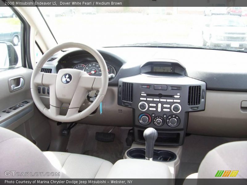 Dover White Pearl / Medium Brown 2008 Mitsubishi Endeavor LS