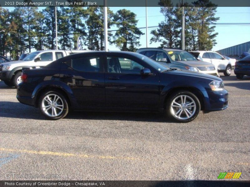 True Blue Pearl / Black 2013 Dodge Avenger SXT