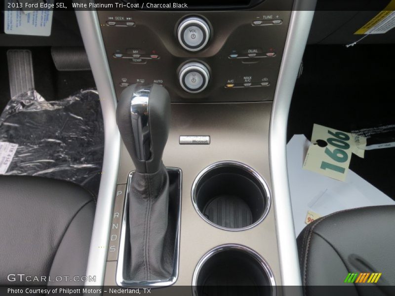 White Platinum Tri-Coat / Charcoal Black 2013 Ford Edge SEL