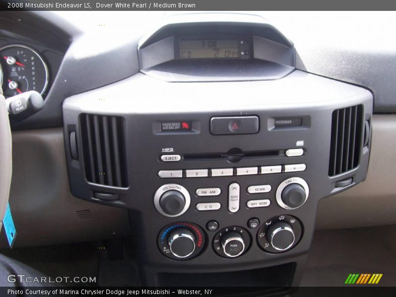 Dover White Pearl / Medium Brown 2008 Mitsubishi Endeavor LS