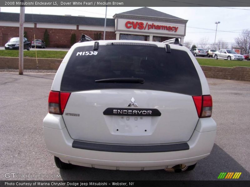 Dover White Pearl / Medium Brown 2008 Mitsubishi Endeavor LS