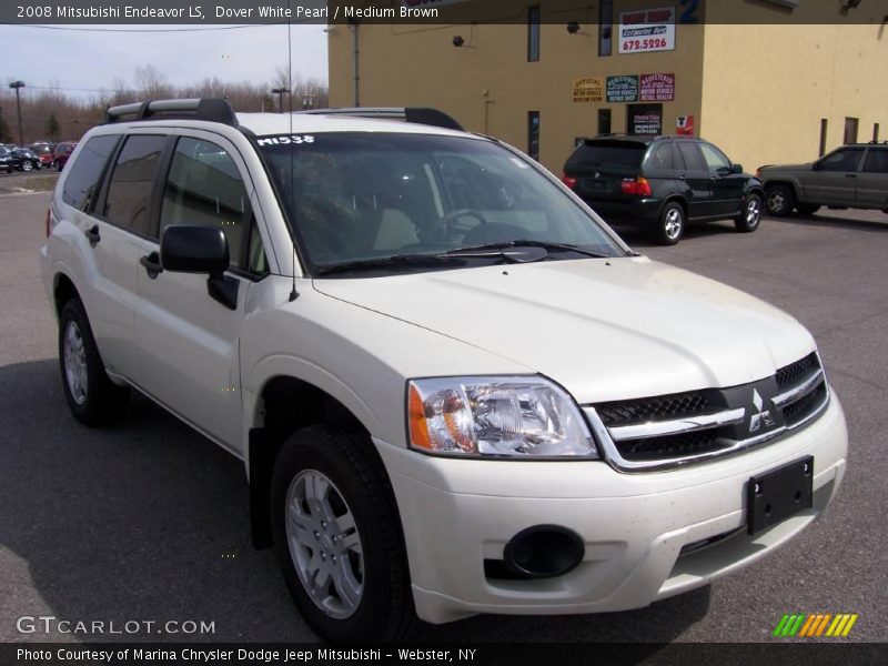 Dover White Pearl / Medium Brown 2008 Mitsubishi Endeavor LS