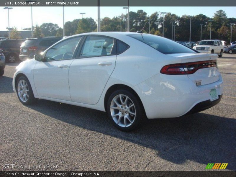 Bright White / Black 2013 Dodge Dart SXT