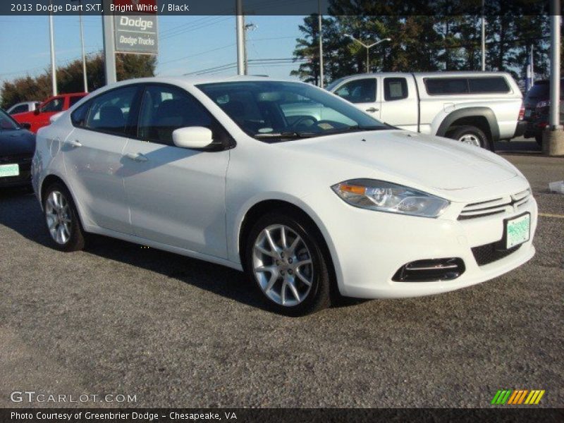 Bright White / Black 2013 Dodge Dart SXT