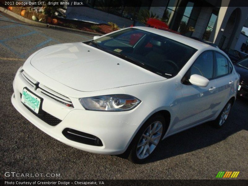 Bright White / Black 2013 Dodge Dart SXT