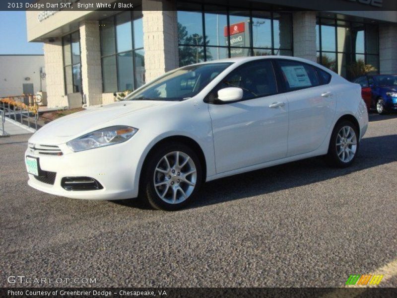 Bright White / Black 2013 Dodge Dart SXT