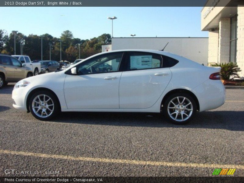 Bright White / Black 2013 Dodge Dart SXT
