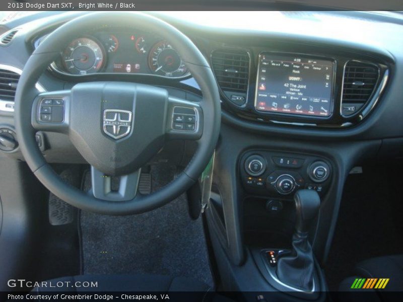 Bright White / Black 2013 Dodge Dart SXT