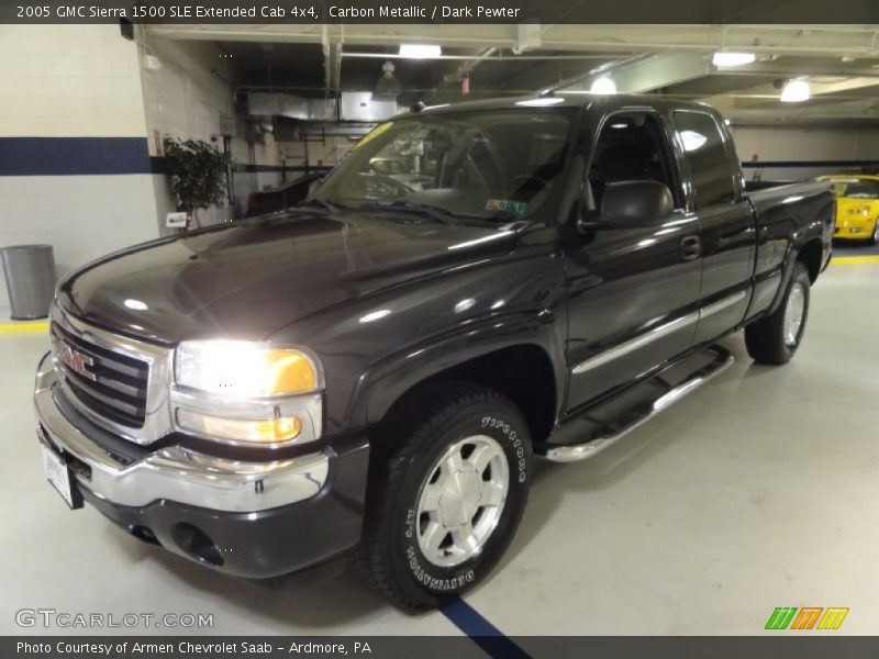 Carbon Metallic / Dark Pewter 2005 GMC Sierra 1500 SLE Extended Cab 4x4