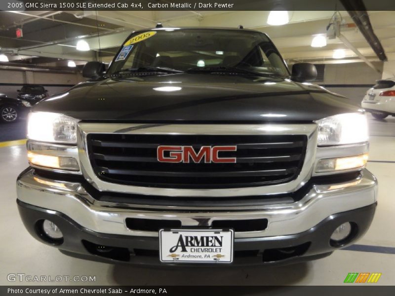 Carbon Metallic / Dark Pewter 2005 GMC Sierra 1500 SLE Extended Cab 4x4