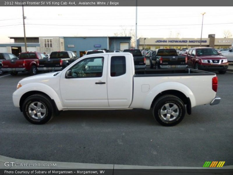 Avalanche White / Beige 2012 Nissan Frontier SV V6 King Cab 4x4