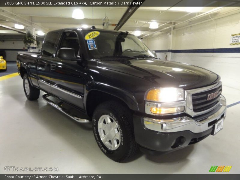 Carbon Metallic / Dark Pewter 2005 GMC Sierra 1500 SLE Extended Cab 4x4