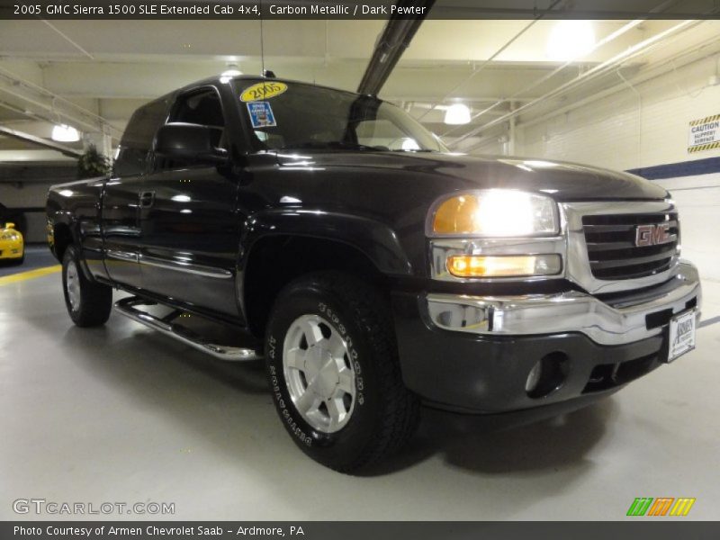 Carbon Metallic / Dark Pewter 2005 GMC Sierra 1500 SLE Extended Cab 4x4