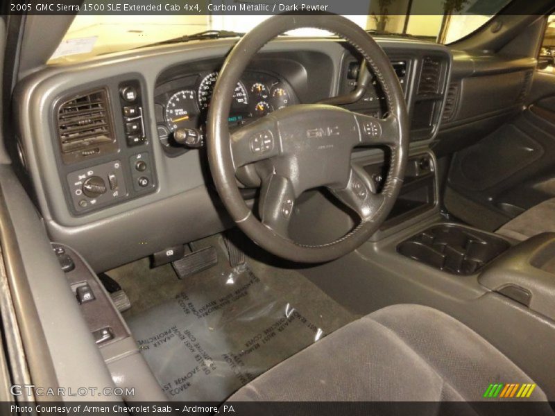 Carbon Metallic / Dark Pewter 2005 GMC Sierra 1500 SLE Extended Cab 4x4