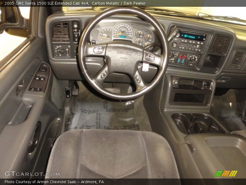 Carbon Metallic / Dark Pewter 2005 GMC Sierra 1500 SLE Extended Cab 4x4