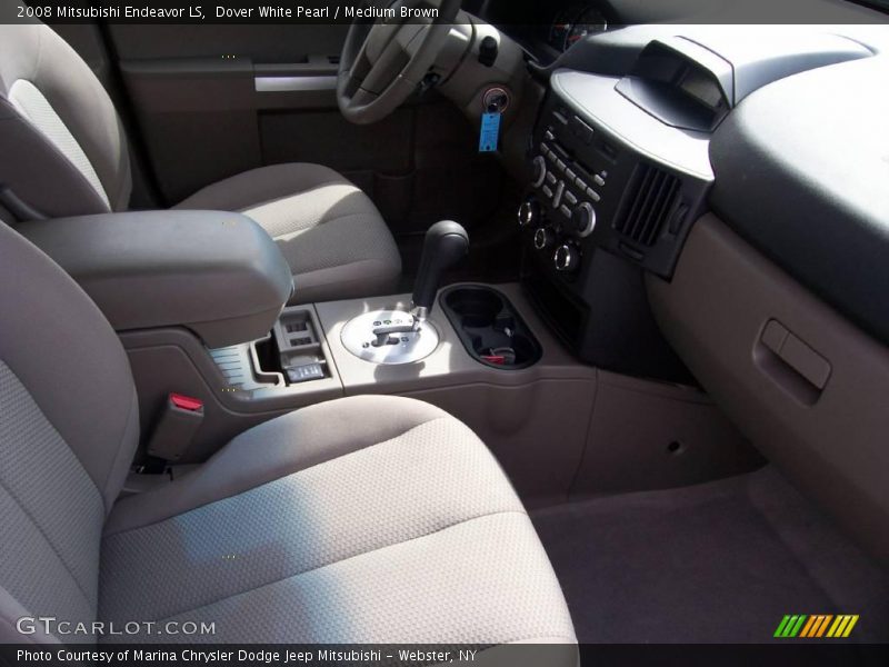 Dover White Pearl / Medium Brown 2008 Mitsubishi Endeavor LS