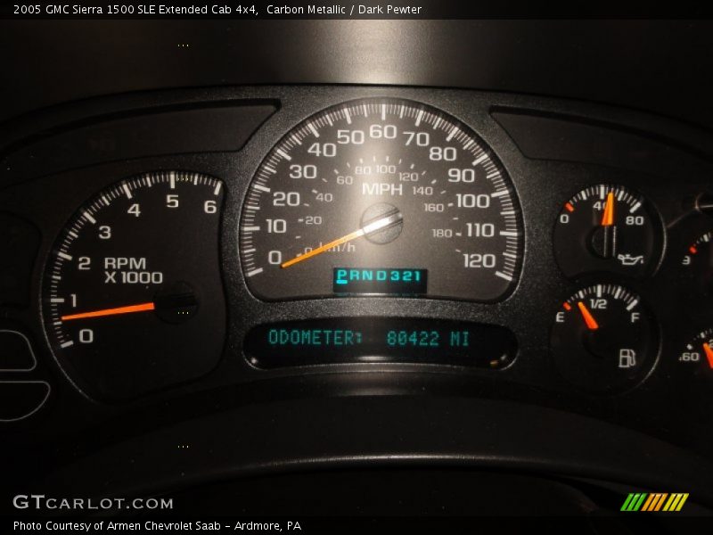 Carbon Metallic / Dark Pewter 2005 GMC Sierra 1500 SLE Extended Cab 4x4