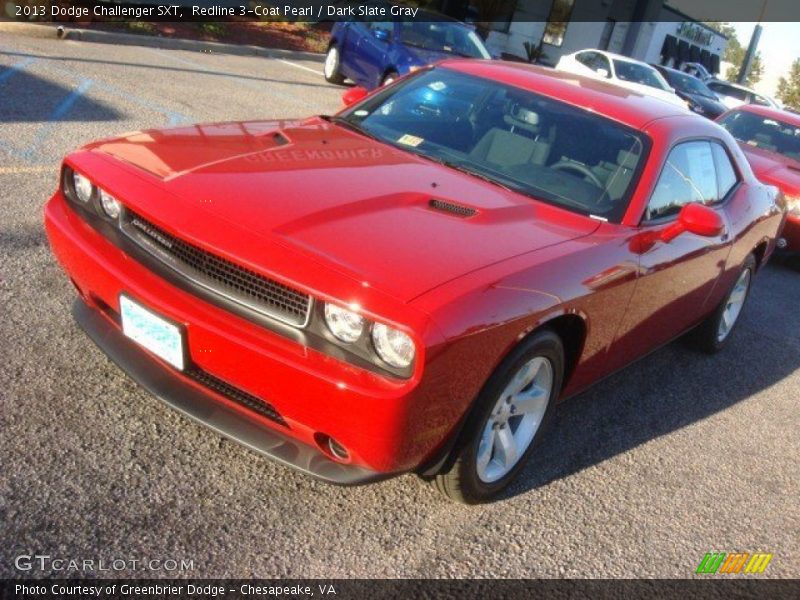 Redline 3-Coat Pearl / Dark Slate Gray 2013 Dodge Challenger SXT