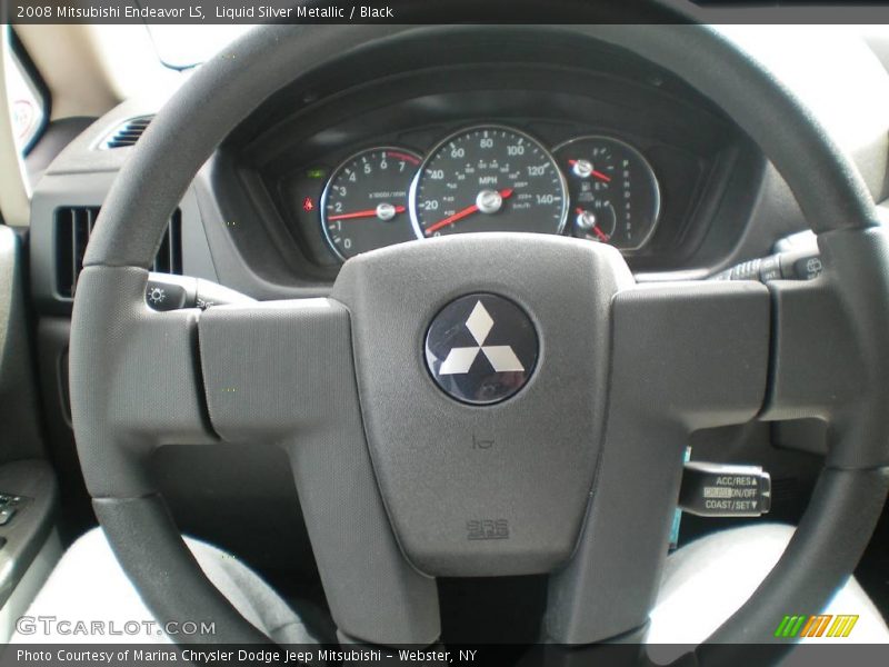 Liquid Silver Metallic / Black 2008 Mitsubishi Endeavor LS