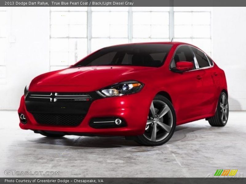 True Blue Pearl Coat / Black/Light Diesel Gray 2013 Dodge Dart Rallye