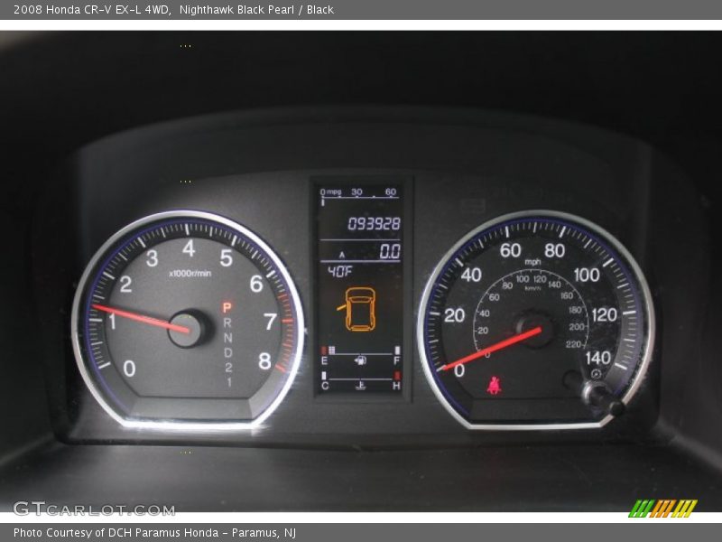 Nighthawk Black Pearl / Black 2008 Honda CR-V EX-L 4WD
