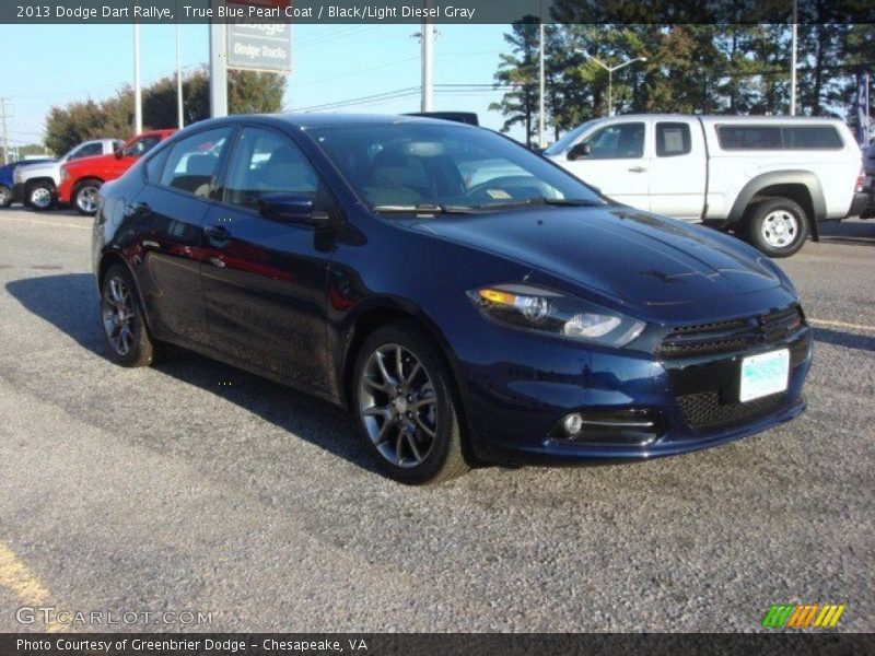 True Blue Pearl Coat / Black/Light Diesel Gray 2013 Dodge Dart Rallye