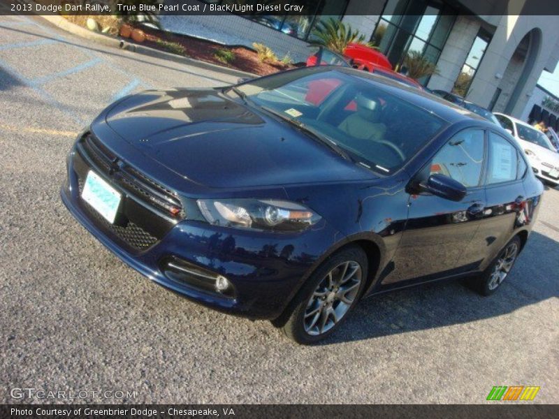 True Blue Pearl Coat / Black/Light Diesel Gray 2013 Dodge Dart Rallye