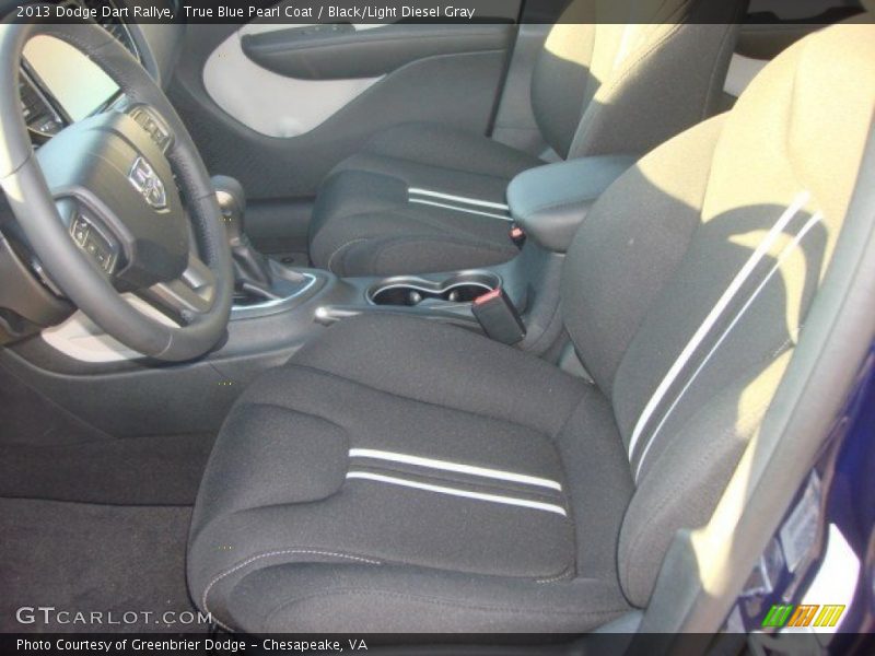 True Blue Pearl Coat / Black/Light Diesel Gray 2013 Dodge Dart Rallye