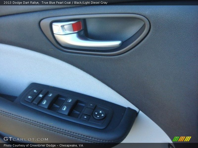 True Blue Pearl Coat / Black/Light Diesel Gray 2013 Dodge Dart Rallye