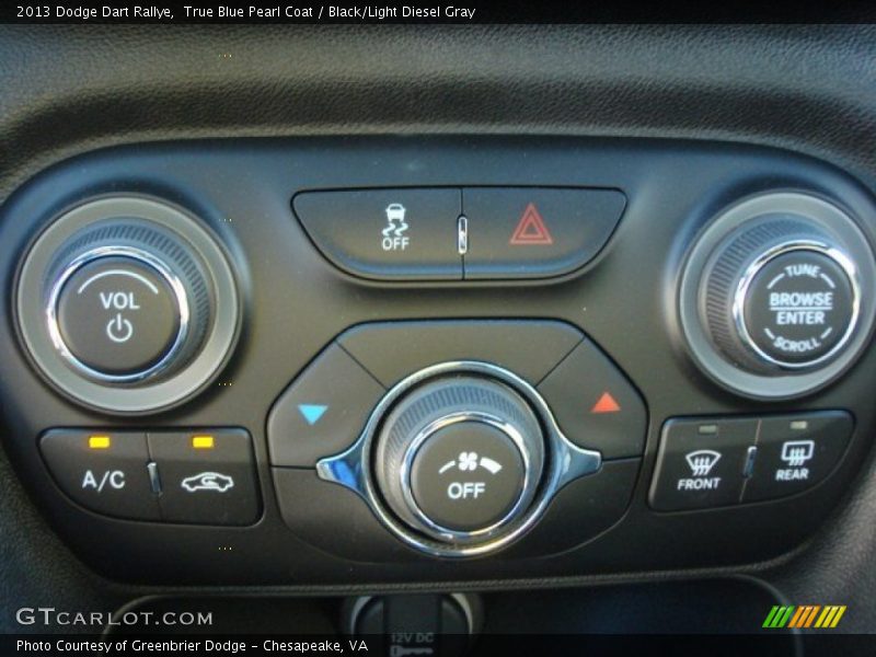 True Blue Pearl Coat / Black/Light Diesel Gray 2013 Dodge Dart Rallye