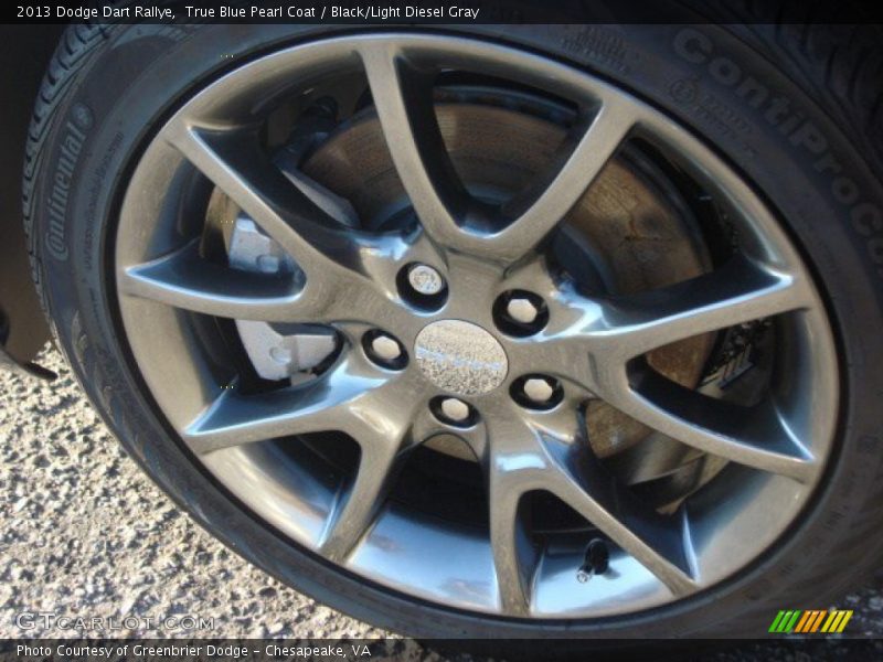 True Blue Pearl Coat / Black/Light Diesel Gray 2013 Dodge Dart Rallye