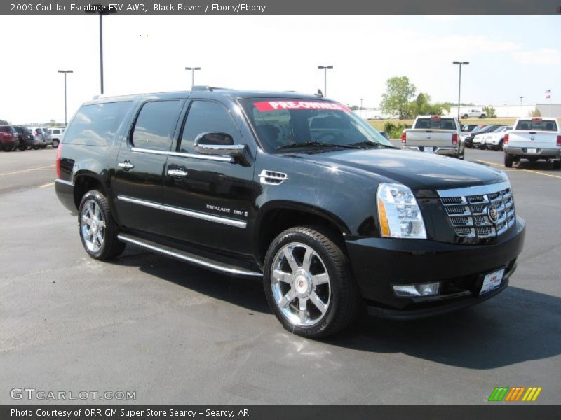 Black Raven / Ebony/Ebony 2009 Cadillac Escalade ESV AWD