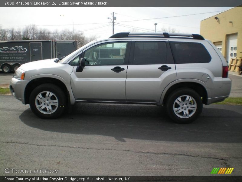 Liquid Silver Metallic / Black 2008 Mitsubishi Endeavor LS