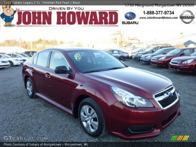 Venetian Red Pearl / Black 2013 Subaru Legacy 2.5i