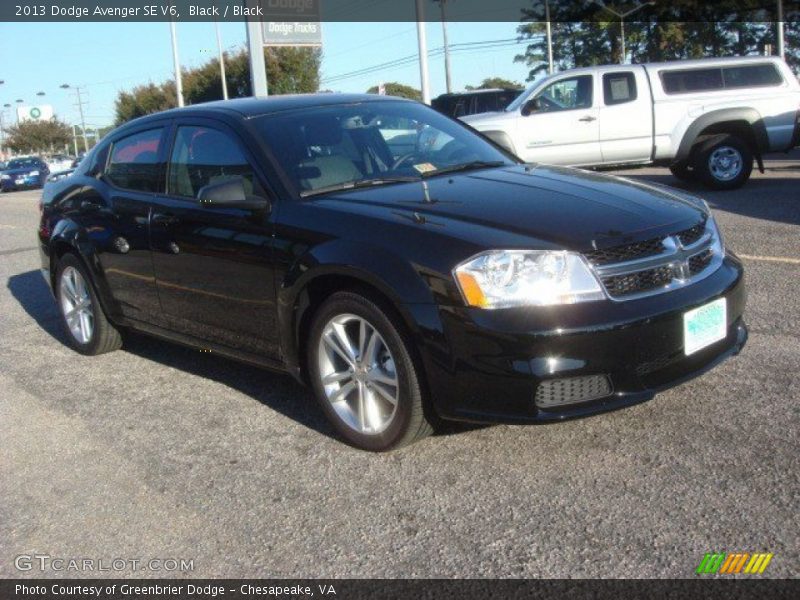 Black / Black 2013 Dodge Avenger SE V6