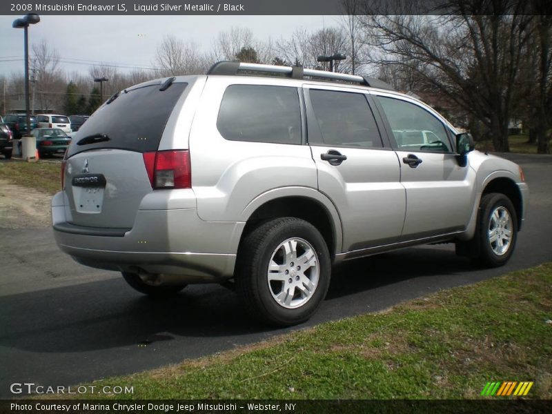 Liquid Silver Metallic / Black 2008 Mitsubishi Endeavor LS