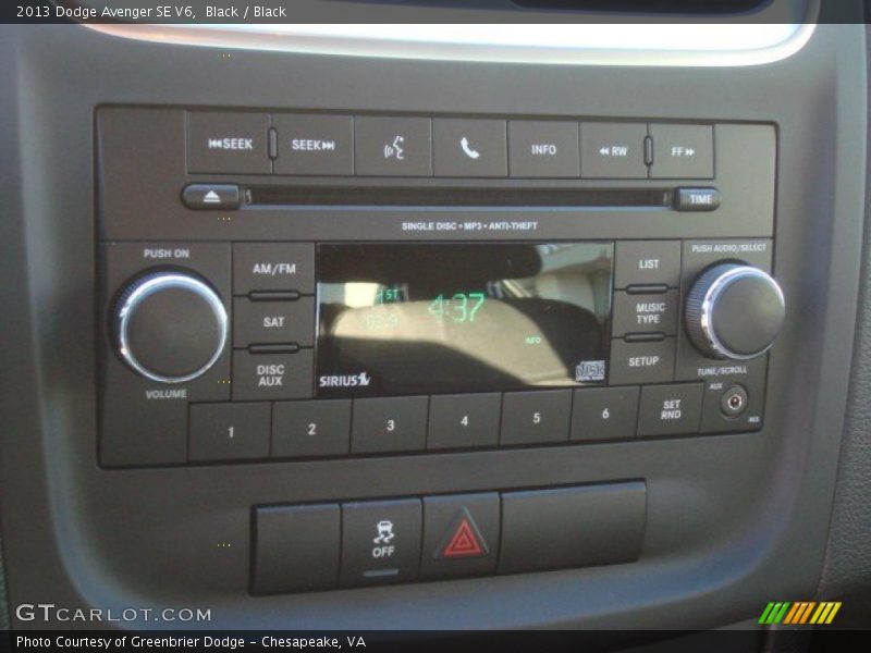 Black / Black 2013 Dodge Avenger SE V6