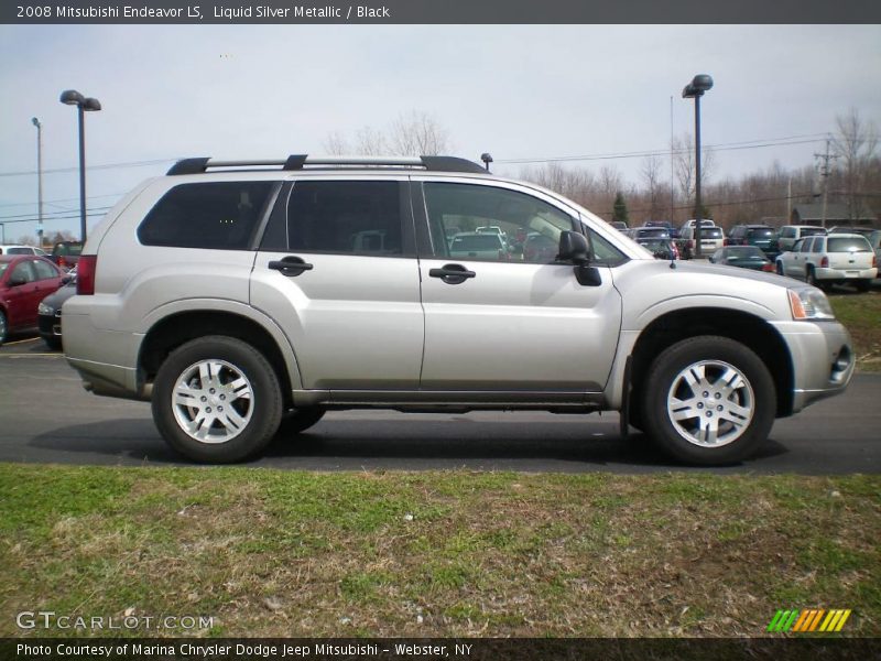 Liquid Silver Metallic / Black 2008 Mitsubishi Endeavor LS