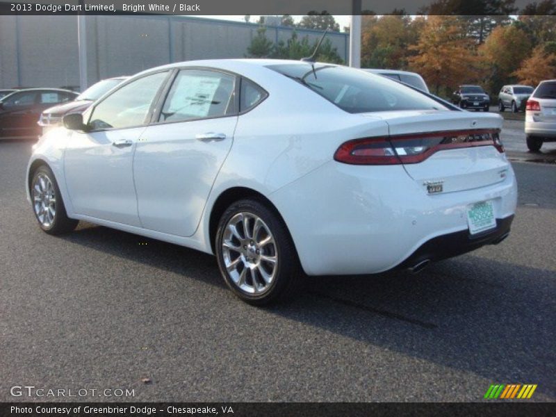 Bright White / Black 2013 Dodge Dart Limited