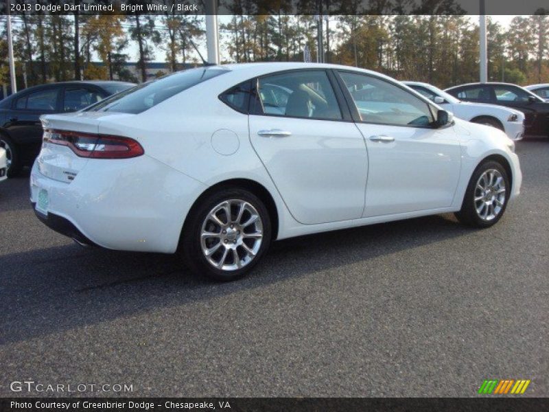 Bright White / Black 2013 Dodge Dart Limited