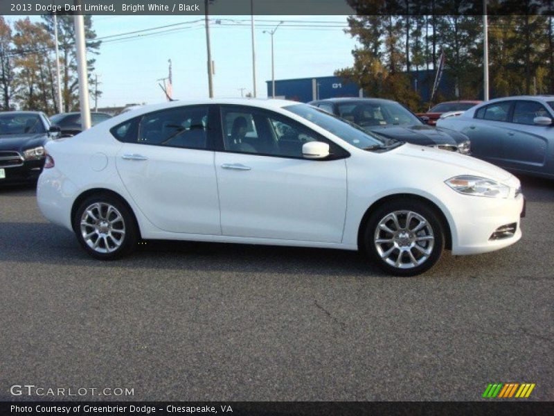 Bright White / Black 2013 Dodge Dart Limited