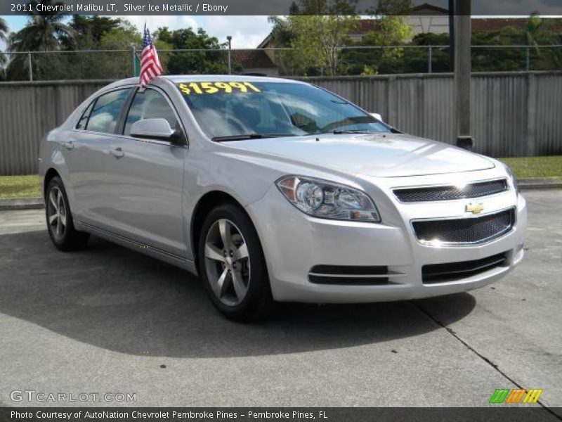 Silver Ice Metallic / Ebony 2011 Chevrolet Malibu LT