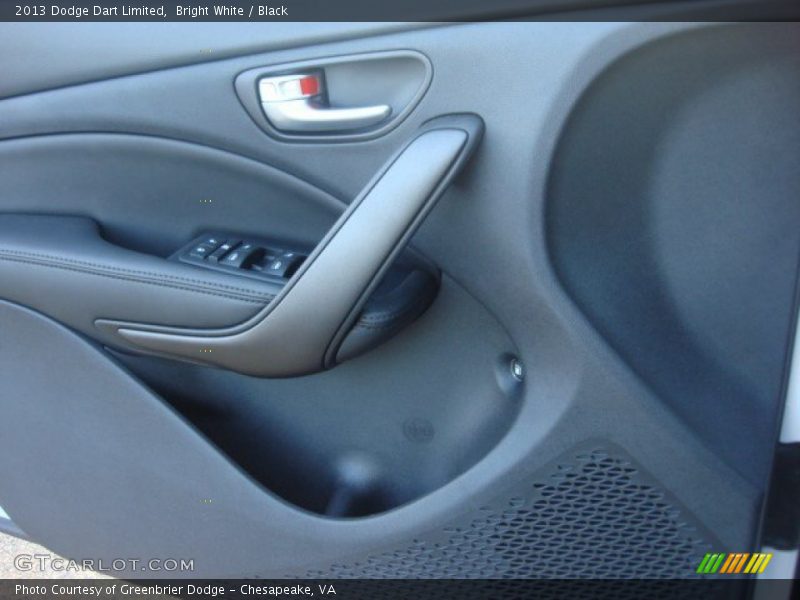 Bright White / Black 2013 Dodge Dart Limited