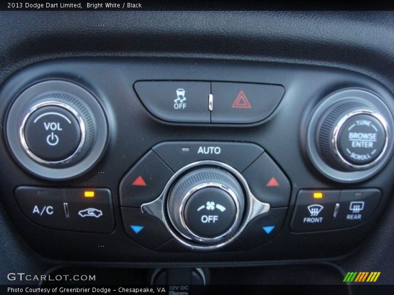 Bright White / Black 2013 Dodge Dart Limited