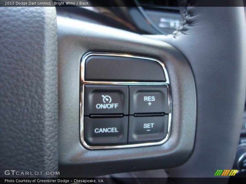 Bright White / Black 2013 Dodge Dart Limited