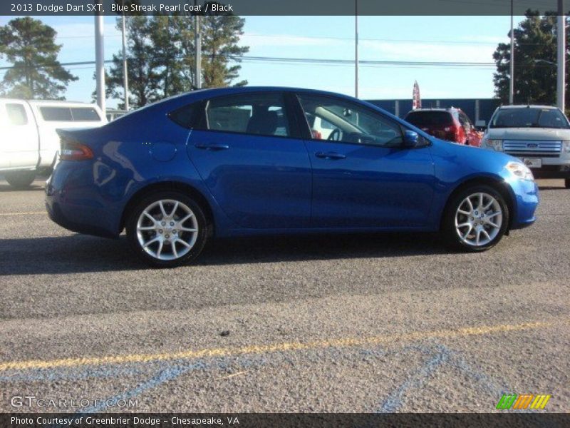 Blue Streak Pearl Coat / Black 2013 Dodge Dart SXT