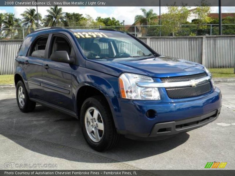Navy Blue Metallic / Light Gray 2008 Chevrolet Equinox LS
