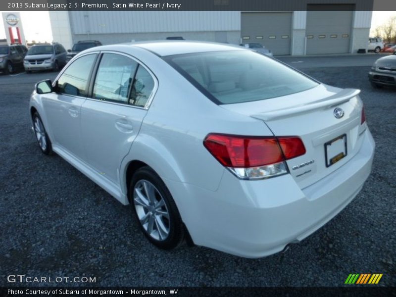 Satin White Pearl / Ivory 2013 Subaru Legacy 2.5i Premium