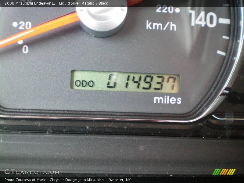 Liquid Silver Metallic / Black 2008 Mitsubishi Endeavor LS